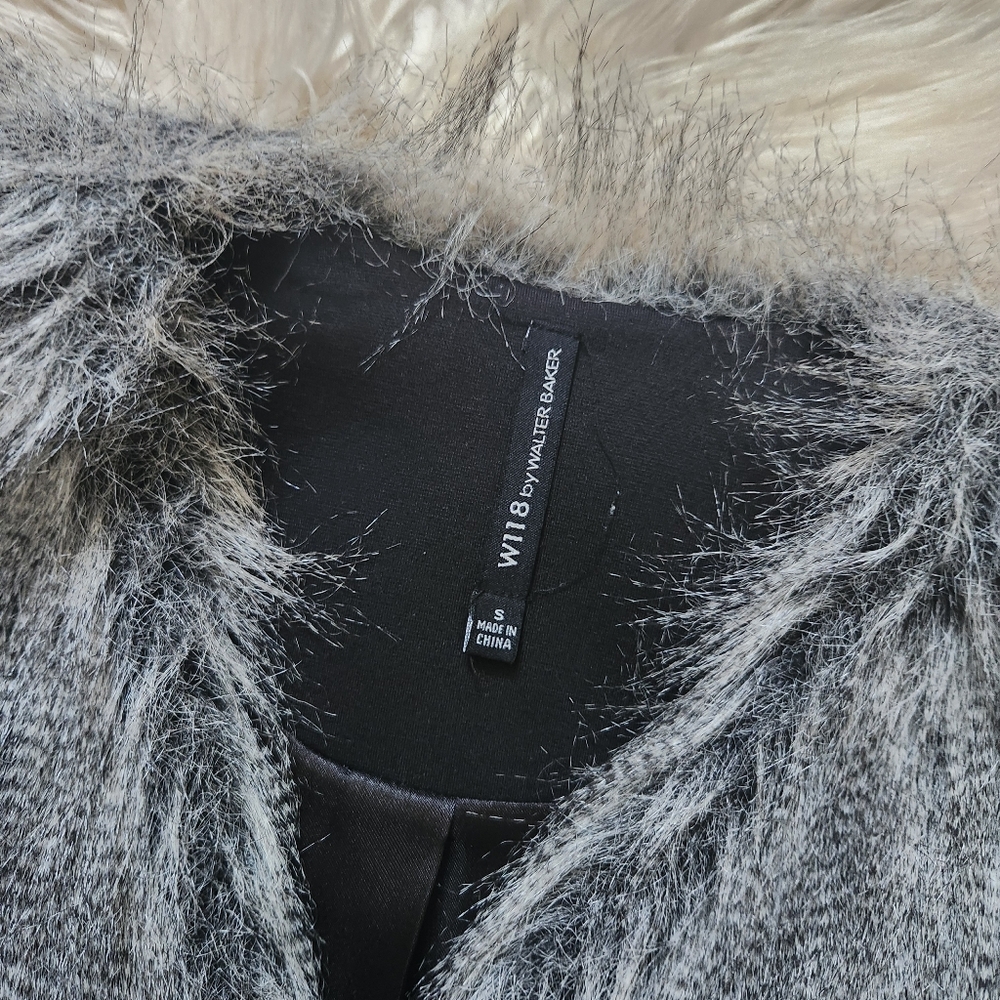 Gray Faux Fur Vest - Picture 2 of 3